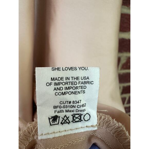 Show Me Your MuMu Faith Maxi Dress in Champagne Luxe Satin Bridesmaid - Picture 8 of 15